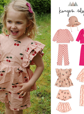 65Z Little现货 丹麦Konges Slojd SS25春夏女童上衣长裤帽子