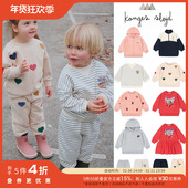 丹麦 Konges Slojd Little现货 FW25男女童有机棉卫衣卫裤