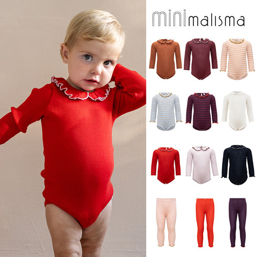 Little现货 丹麦minimalisma FW26女宝宝花边领包屁衣打底裤