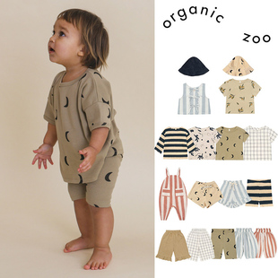 zoo organic Little现货 T恤背带裤 短裤 SS25春夏儿童中性短袖