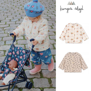 FW25秋冬儿童女宝印花夹克外套保暖 slojd 85Z Little丹麦Konges