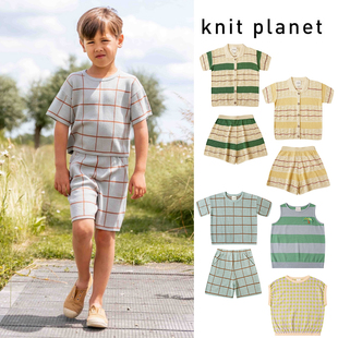 planet knit 英国 短袖 短裤 SS26春夏儿童镂空衬衫 Little家现货
