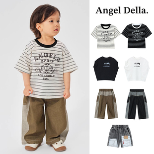 特惠直降 Little日本Angel della SS26春夏中性儿童休闲T恤牛仔裤