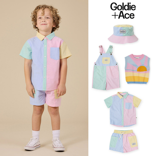 Little现货 澳洲Goldie Ace SS26儿童衬衫短裤背带裤马甲遮阳帽