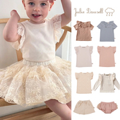 短裤 45Z SS25女宝宝花边领短袖 T恤花苞裤 Littlejulie dausell