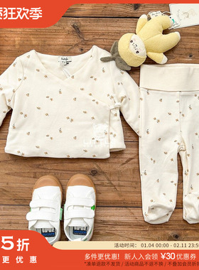 3件5折Little现货法国natalys FW24新生儿宝宝连体棉衣厚外出服