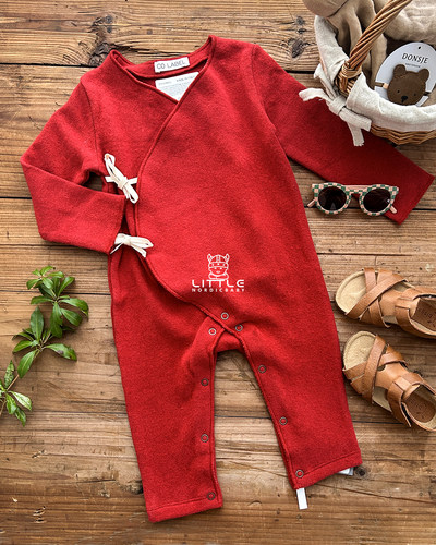 54 Little家丹麦co label SS24婴幼儿侧开襟柔软连体衣和服式