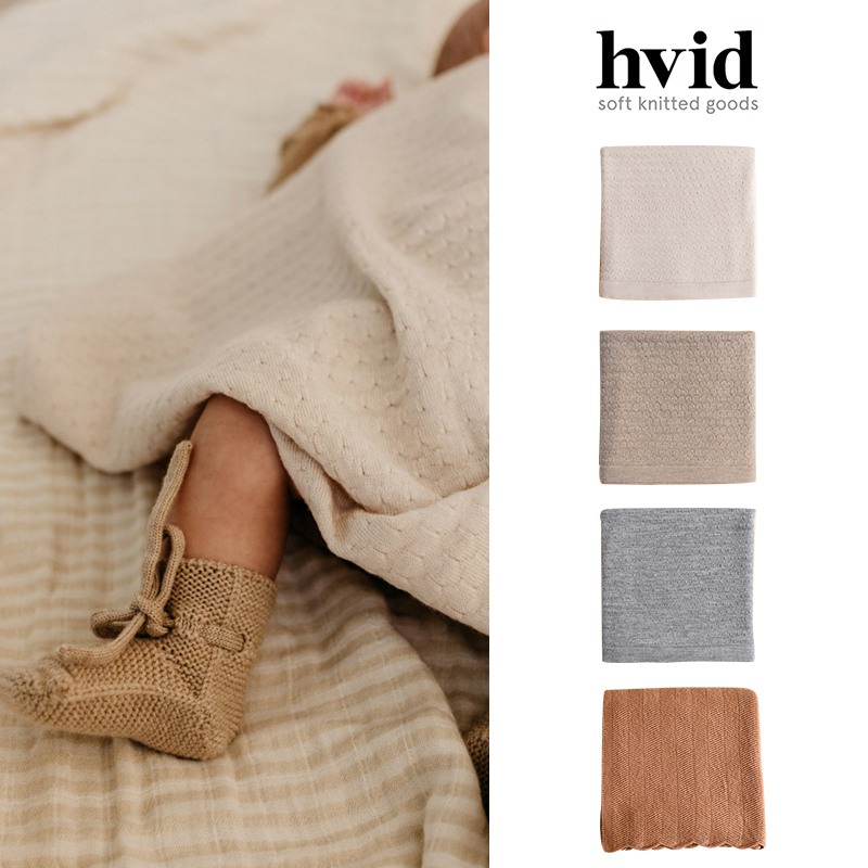 little现货 比利时HVID FW25秋冬婴幼儿针织盖毯羊毛午睡毯