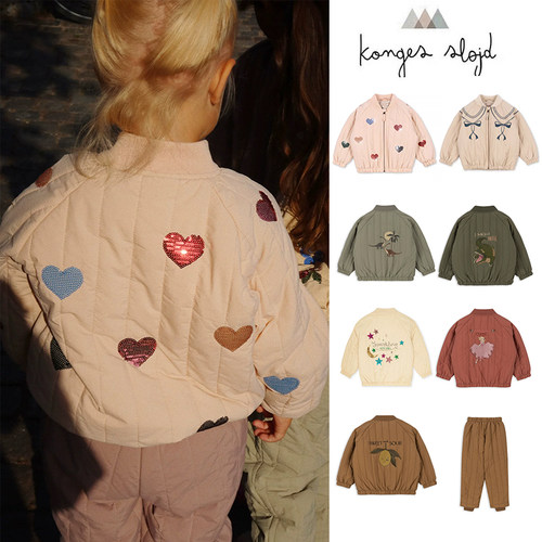 7折 Little现货 丹麦Konges slojd FW25秋冬儿童中性保暖飞行夹克