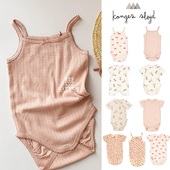 SS25新生儿幼童短袖 65Z现货Little丹麦Konges Slojd 包屁衣连体衣