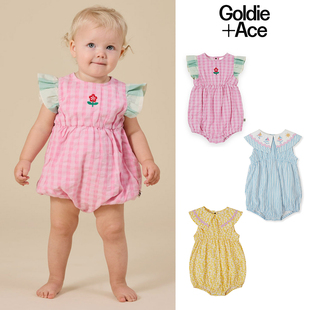 Little现货 澳洲Goldie Ace SS26春夏女宝宝印花无袖包屁衣
