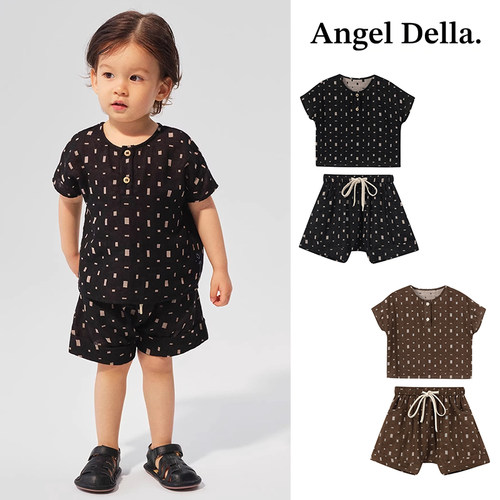 特惠直降 Little日本Angel della SS26中性儿童T恤短裤套装居家