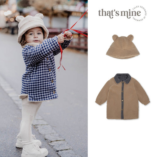 7Z Little现货 丹麦thatsmine FW24儿童宝宝双面穿夹克外套帽子
