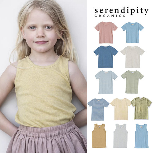 Little现货 丹麦serendipity SS26春夏儿童有机棉T恤背心短裤