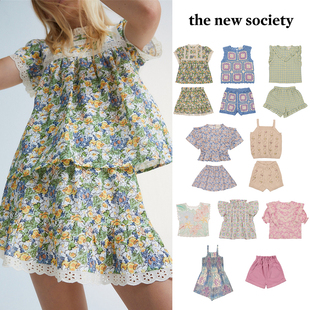 Little家 SS24春夏女宝花边领上衣短裤 the society 半裙 new