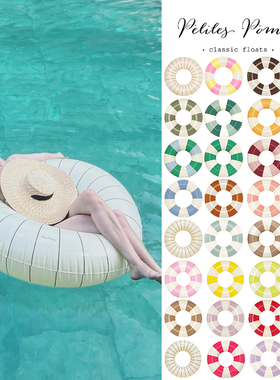 Little现货丹麦Petites Pommes SS25香奶奶款复古成人120CM游泳圈