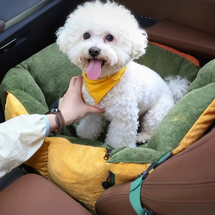 日本えの宠物车载窝外出专用狗窝安全座椅宠物手提沙发窝睡垫猫咪