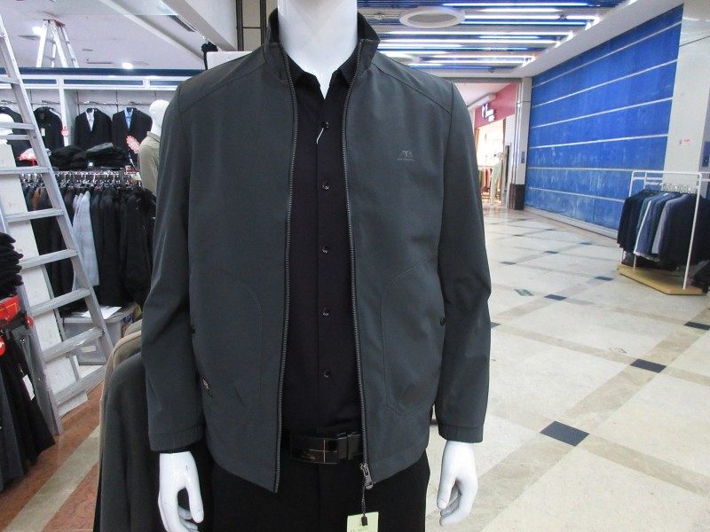 2023培罗蒙秋装新款 男灰绿色立领休闲小夹克 专柜正品83323