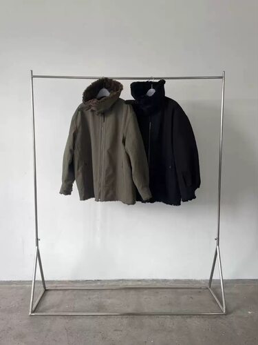 一周PREON工厂自制秋冬新款大翻领保暖毛毛派克服大衣外套东大门