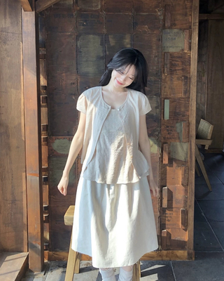 一周PREON工厂自制夏季新款森系素净气质吊带衬衫长裤t恤snugnook