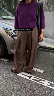 一周PREON工厂自制秋冬新款时髦七分袖通勤百搭圆领针织毛衣ethos