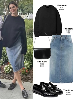 PREON夏季新款高腰显瘦牛仔裙中长款水洗蓝风格高级简约