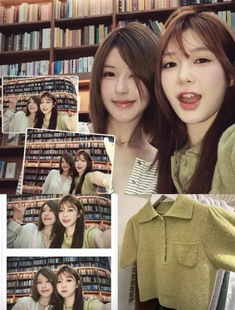 在制PREON工厂自制秋季新款芥末绿polo领短袖针织上衣八奶同款