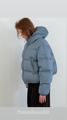 陆续PREON工厂自制冬季保暖时髦连帽短款鸭绒羽绒服外套smooth