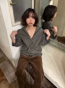 海军领单排扣休闲翻领上衣via同款 现货PREON工厂自制秋季 新款