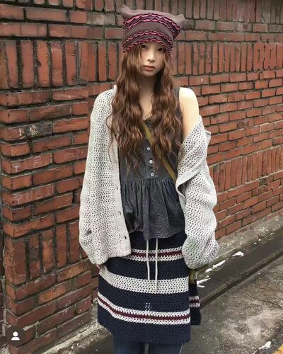 现货PREON自制早春新款镂空针织开衫半裙coy同款