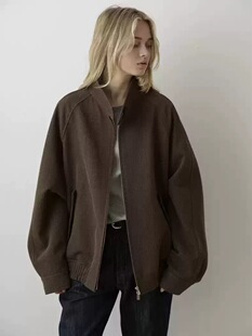 现货PREON工厂工厂自制藤姐同款 立领简约通勤百搭气质夹克外套