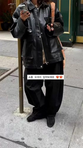 一周PREON工厂自制秋冬新款时髦百搭黑色连帽可脱卸皮衣外套ethos