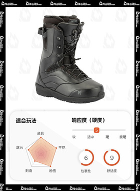 冷山雪具单板店NITRO CROWN TLS单板滑雪鞋全能女款微瑕无吊牌