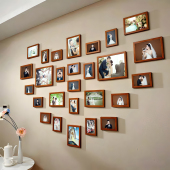 组合相框装 饰墙创意家庭展示心形照片墙婚纱照照片打印定制相册墙