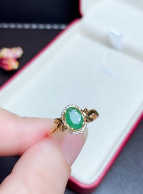 18k金椭圆玫瑰空托成品可代镶嵌