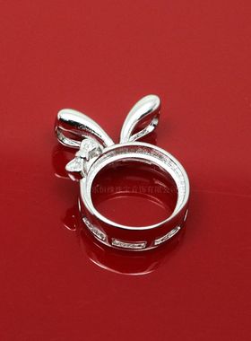 925银镀白金 玫瑰银 圆形10mm 吊坠空托 HZ-HD118