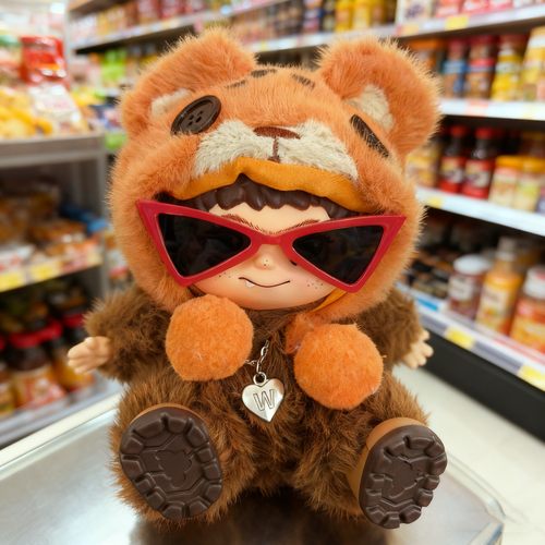 wakuku眼镜配饰毛绒公仔玩偶