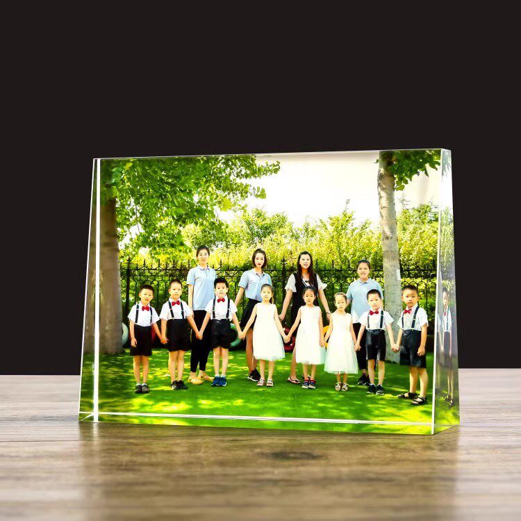 摆台水晶球摆件创意生日礼物相片制作旋转影像diy照片个性定制