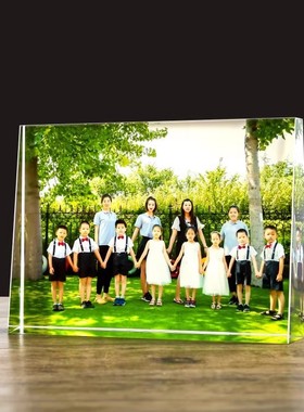 水晶照片摆件创意生日礼物