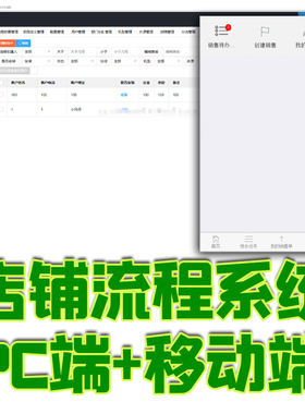 ssm店铺流程网站管理后台系统java部门人员销售售后移动端jsp源码