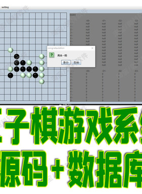 基于JavaSwing的五子棋游戏系统GUI棋盘javaFX资源素材cs源代码