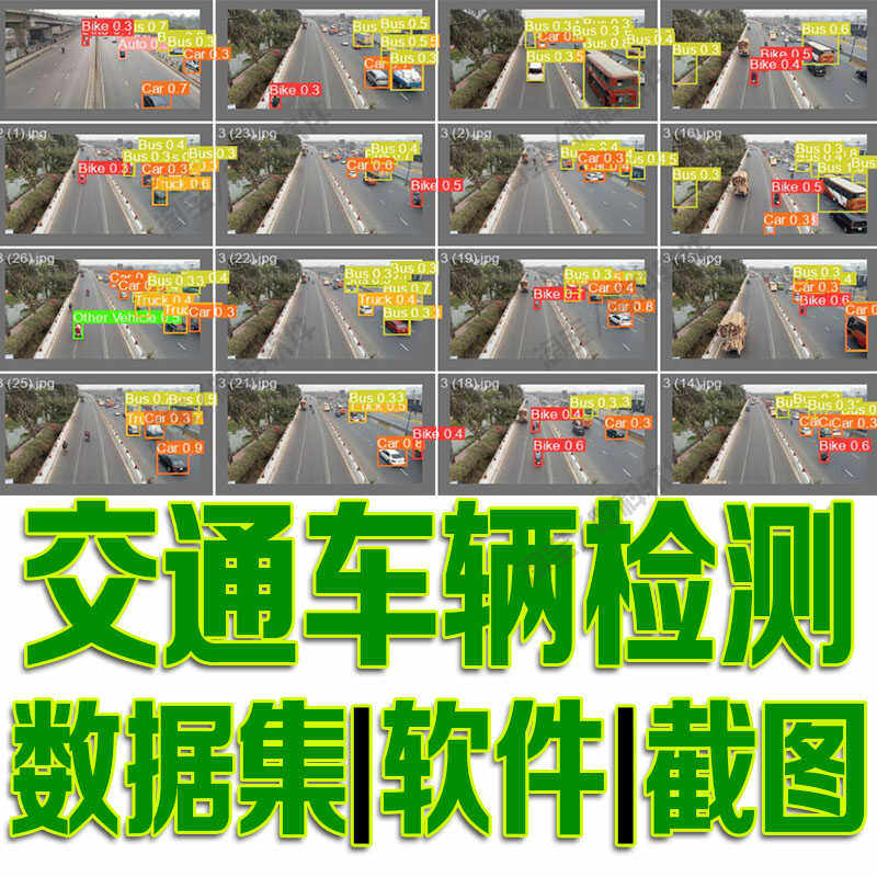 交通车辆目标汽车检测数据集yolo训练标注voc实时 深度学习python