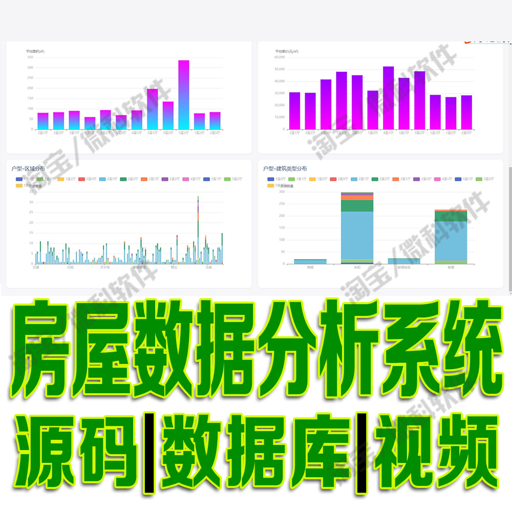 统计图表信息管理flask链家二手房数据分析可视化平台python源码