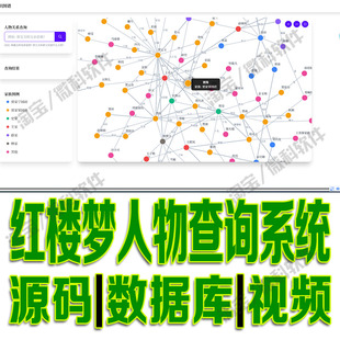 红楼梦知识图谱可视化及问答系统flask数据分析挖掘python源码