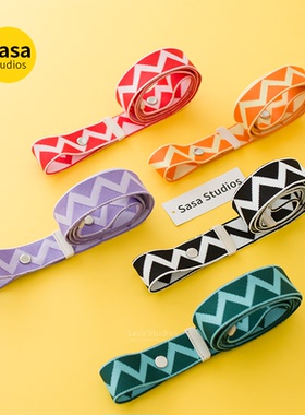 Z字纹可调节肩带针织毛线包背带斜挎包带可调节小众多彩撞色肩带