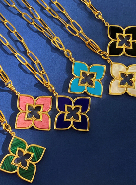 四叶草项链新款毛衣链长款颈链