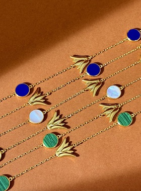 2025年潮款立体花朵白贝项链女