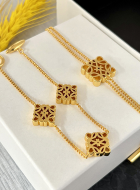 罗家手链艺术字体L字母OT扣手饰