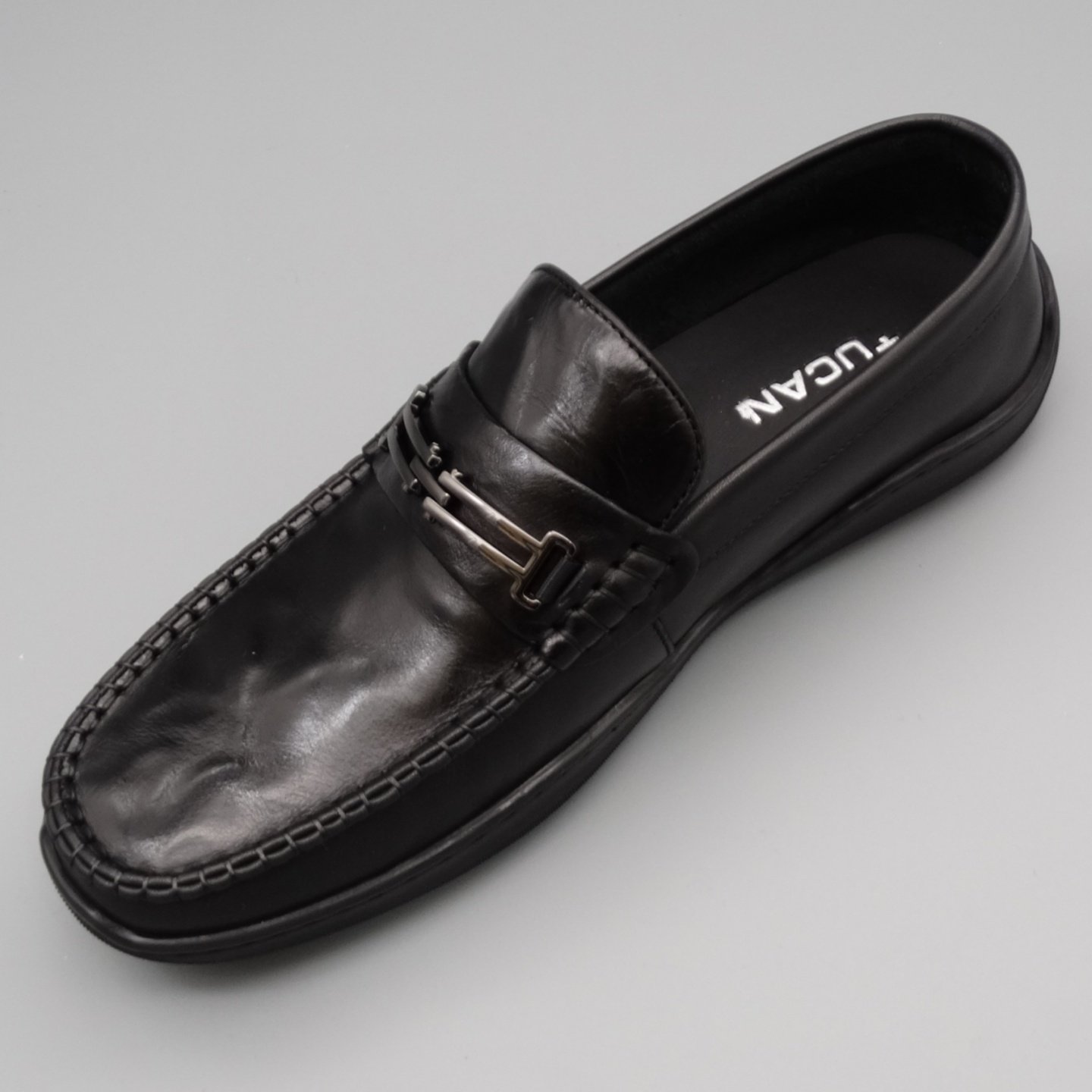 欧洲站2026新款真皮男士豆豆鞋休闲一脚蹬软底乐福鞋黑色商务皮鞋,流行男鞋,乐福鞋（豆豆鞋）,淘宝优惠券,粉丝福利购,淘宝优惠卷