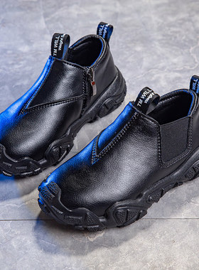 男童皮鞋2023年春季新款儿童英伦风真皮单鞋学生演出鞋宝宝软底潮